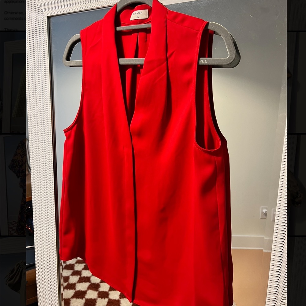 New Aritzia Babaton Red Blouse (M)